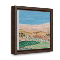 The way to Jerusalem, a reproduction of an original small acrylic painting by Naama Zahavi-Ely, painted July 2023.  Gallery Canvas Wraps, Square Frame