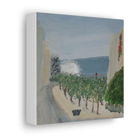 Silver Sea -- reproduction of an original small acrylic painting by Naama Zahavi-Ely
