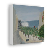 Silver Sea -- reproduction of an original small acrylic painting by Naama Zahavi-Ely