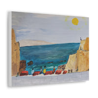 Acre, a reproduction of an original acrylic painting by Naama Zahavi-Ely -- Canvas Gallery Wraps