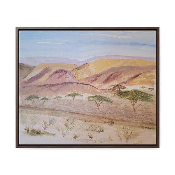 Arava landscape, framed reproduction of an original painting by Naama Zahavi-Ely
