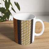 Magic Flute background 1, Opera in Williamsburg Virginia, White Ceramic Mug, 11oz and 15oz