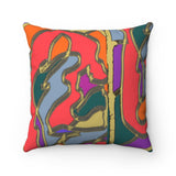 Spun Polyester Square Pillow with original design by Naama Zahavi-Ely