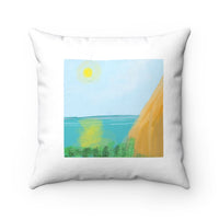 Beach series 1 -- spun Polyester Square Pillow with original design by Naama Zahavi-Ely