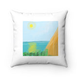 Beach series 1 -- spun Polyester Square Pillow with original design by Naama Zahavi-Ely