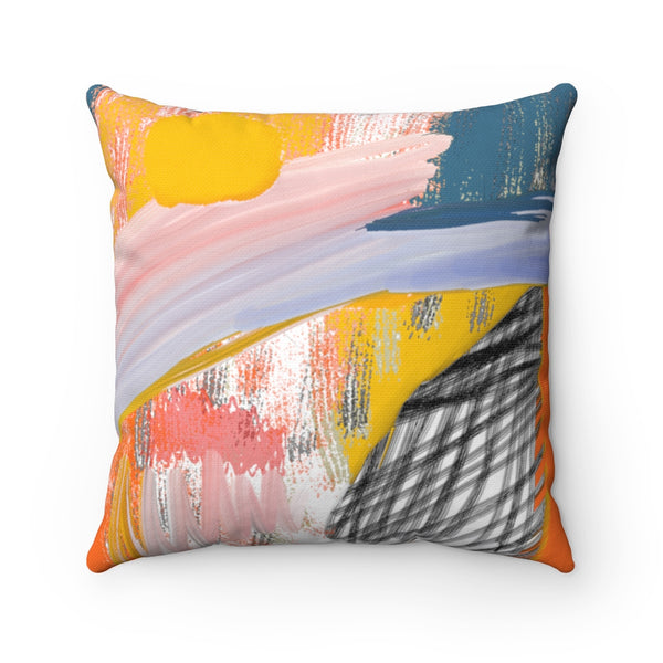 Spun Polyester Square Pillow with original design by Naama Zahavi-Ely