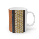 Magic Flute background 1, Opera in Williamsburg Virginia, White Ceramic Mug, 11oz and 15oz