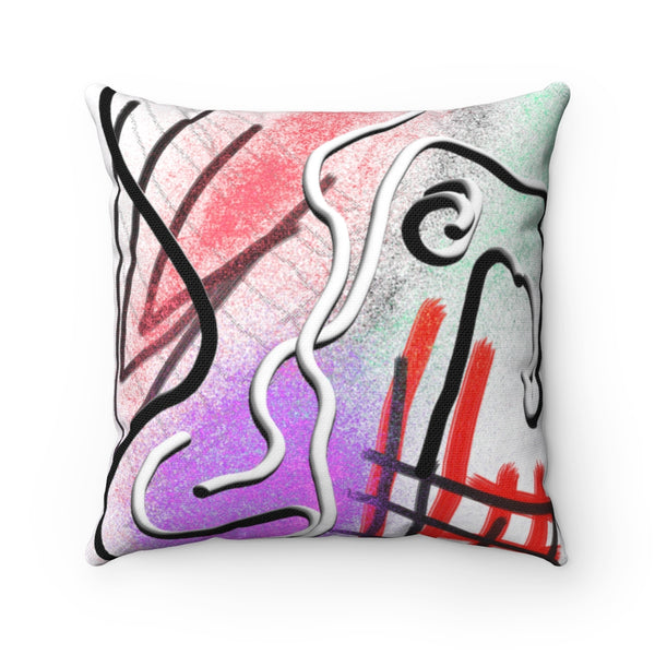 Spun Polyester Square Pillow with original design by Naama Zahavi-Ely