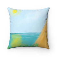 Beach series -- spun Polyester Square Pillow with original design by Naama Zahavi-Ely