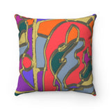 Spun Polyester Square Pillow with original design by Naama Zahavi-Ely