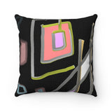 Spun Polyester Square Pillow with original design by Naama Zahavi-Ely