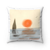 Beach series 1 -- spun Polyester Square Pillow with original design by Naama Zahavi-Ely