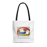 AOP Tote Bag with Opera in Williamsburg logo, white background