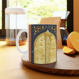 Magic Flute background 1, Opera in Williamsburg Virginia, White Ceramic Mug, 11oz and 15oz