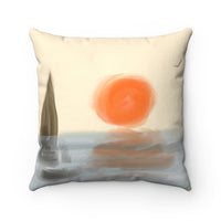 Beach series -- spun Polyester Square Pillow with original design by Naama Zahavi-Ely