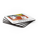 Cork back coaster with artwork from the poster for Opera in Williamsburg's Carmen, performed April 20, 22, and 24, 2018