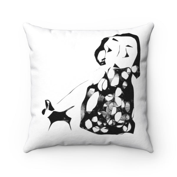 Spun Polyester Square Pillow with original design by Naama Zahavi-Ely