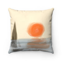 Beach series -- spun Polyester Square Pillow with original design by Naama Zahavi-Ely