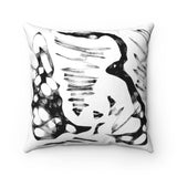 Spun Polyester Square Pillow with original design by Naama Zahavi-Ely