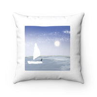 Beach series 1 -- spun Polyester Square Pillow with original design by Naama Zahavi-Ely