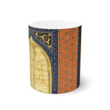 Magic Flute background 1, Opera in Williamsburg Virginia, White Ceramic Mug, 11oz and 15oz