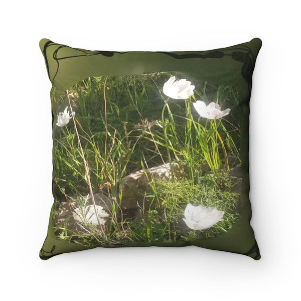 Spun Polyester Square Pillow with original design by Naama Zahavi-Ely