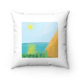 Beach series 1 -- spun Polyester Square Pillow with original design by Naama Zahavi-Ely