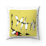 Spun Polyester Square Pillow with original design by Naama Zahavi-Ely