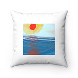 Beach series 1 -- spun Polyester Square Pillow with original design by Naama Zahavi-Ely