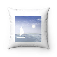 Beach series 1 -- spun Polyester Square Pillow with original design by Naama Zahavi-Ely