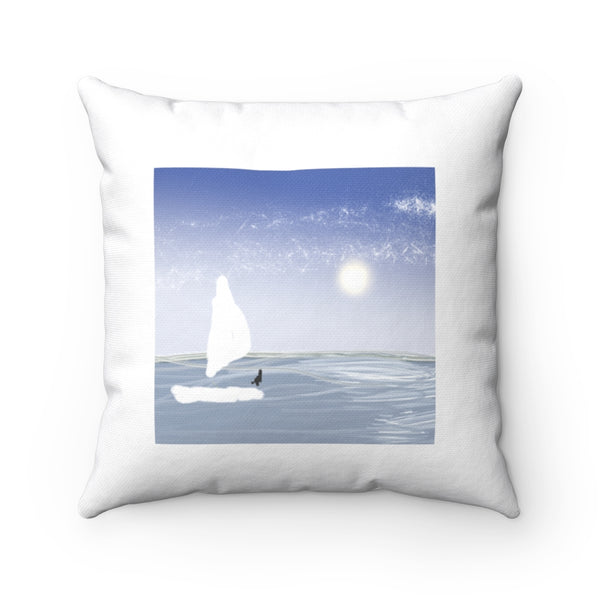 Beach series 1 -- spun Polyester Square Pillow with original design by Naama Zahavi-Ely