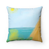 Beach series -- spun Polyester Square Pillow with original design by Naama Zahavi-Ely