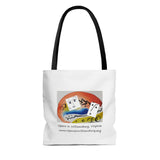 AOP Tote Bag with Opera in Williamsburg logo, white background