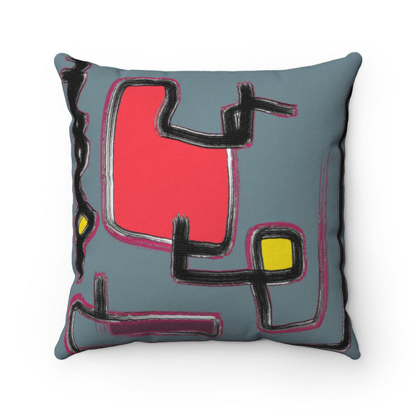 Spun Polyester Square Pillow with original design by Naama Zahavi-Ely