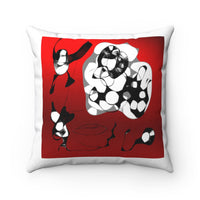 Spun Polyester Square Pillow with original design by Naama Zahavi-Ely