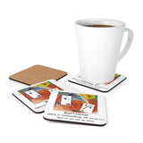 Cork back coaster with artwork from the poster for Opera in Williamsburg's Carmen, performed April 20, 22, and 24, 2018